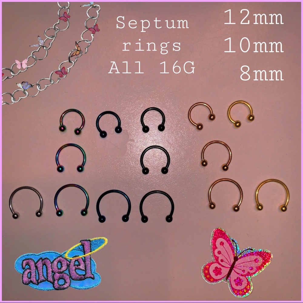 Septum / Tragus / Helix / Cartilage rings